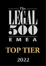 LEgal 500 EMEA top tier firm 2021